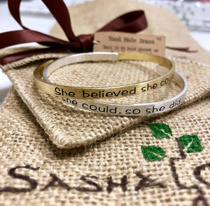 Mantra Bracelet - She Thought That She Could So She Did