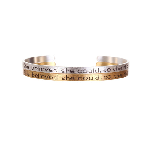 Mantra Bracelet - She Thought That She Could So She Did